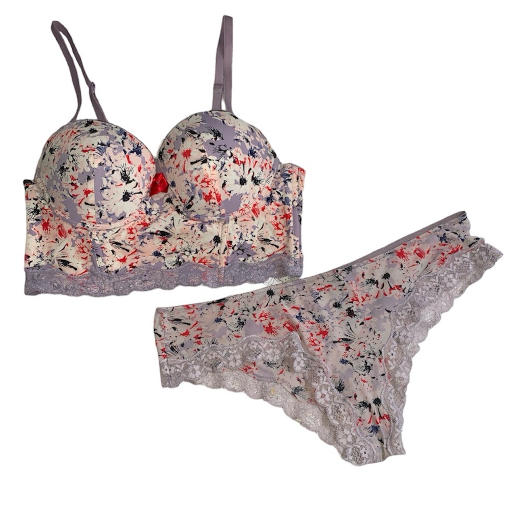 Adore Me Full Longline Push-up Lingerie Set